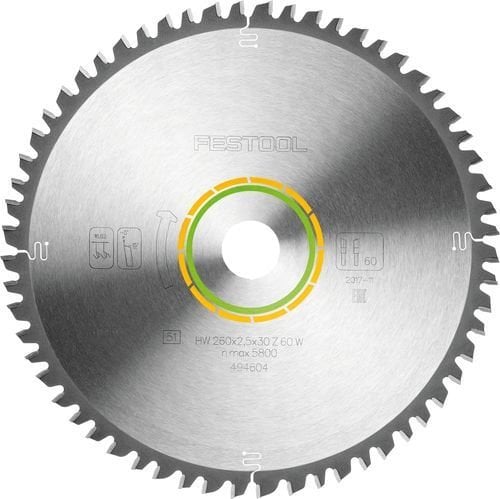 Daire testere bıçağı HW 260x2,5x30 W60 WOOD UNIVERSAL