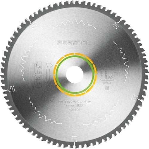 Daire testere bıçağı HW 260x2,5x30 W80 WOOD FINE CUT