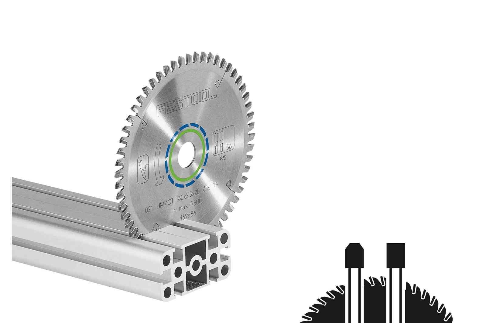 Daire testere bıçağı HW 160x2,2x20 TF52 ALUMINIUM/PLASTICS