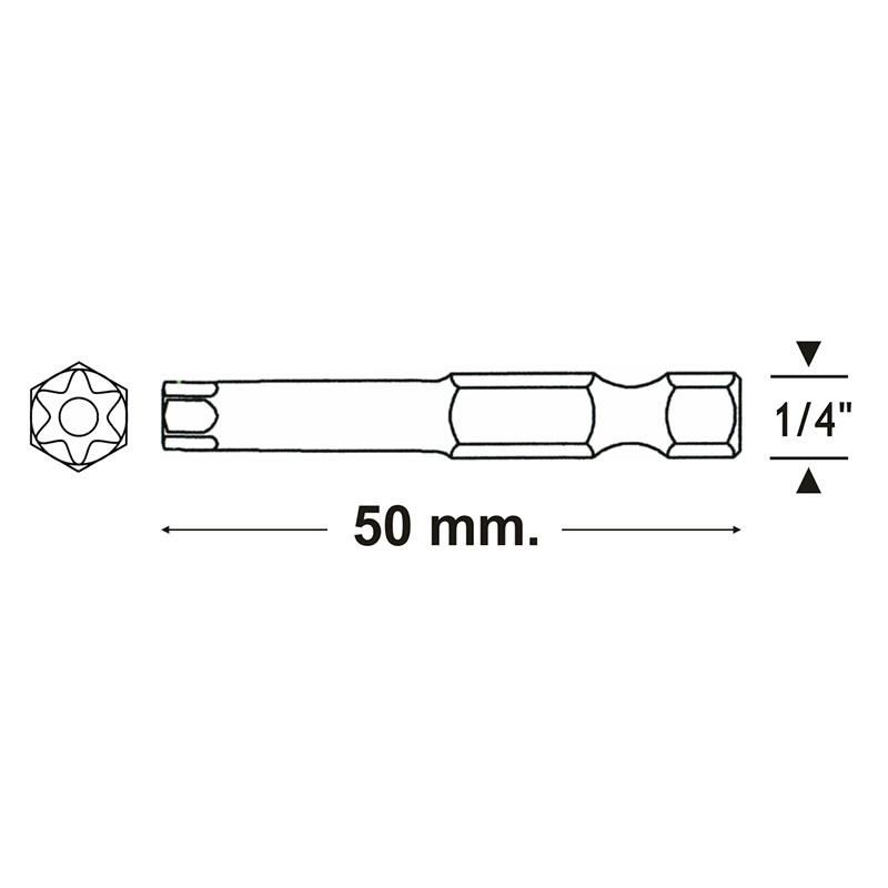PROSCR SCR03225- T30-50MM DELİKLİ TORX BİTS UÇ