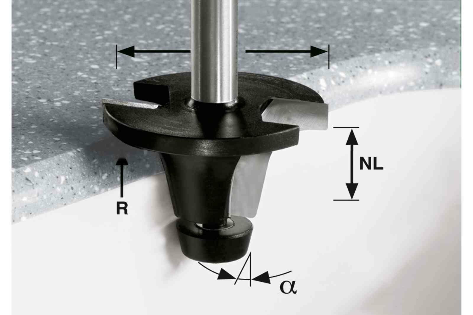 Havuz tipi freze bıçağı HW R6.35/25/6° ss S12