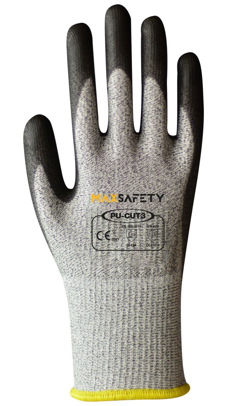 MAXSAFETY PU-FLEX5 HPPE LINED PU COATED GLOVES