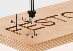 Yazı yazma freze bıçağı HW S8 D11/60°