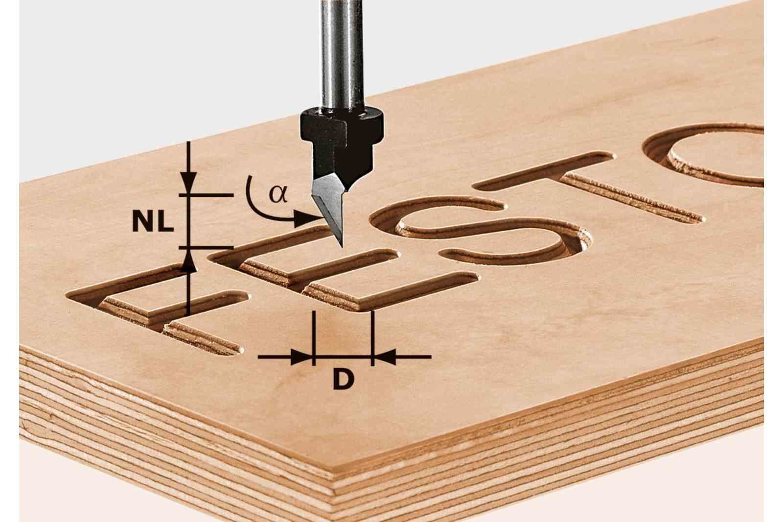 Yazı yazma freze bıçağı HS S8 D11/60°