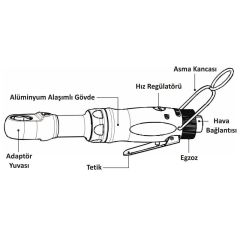 GISON GP854J ADAPTÖRLÜ HAVALI CIRCIR KOLU