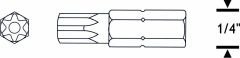 PROSCR SCR03205 - T9-25MM DELİKLİ TORX BİTS UÇ