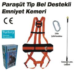 SAFESET SFP-1 - PARAŞÜTÇÜ TİP BEL DESTEKLİ EMNİYET KEMERİ SETİ