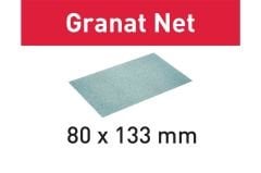 Fileli zımparalama malzemesi STF 80x133 P80 GR NET/50 Granat Net