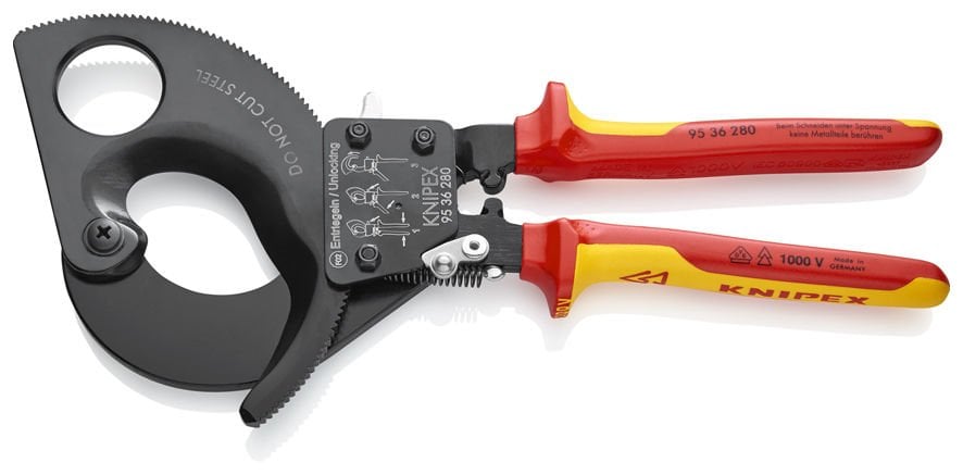 KNIPEX 95 36 280 CIRCIR MEKANİZMALI VDE KABLO MAKASI