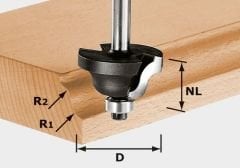 Çift radyüslü freze bıçağı HW S8 D31,7/R4/R4