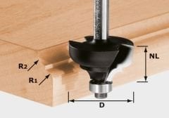 Çok profilli freze HW S8 D36,7/R6/R6