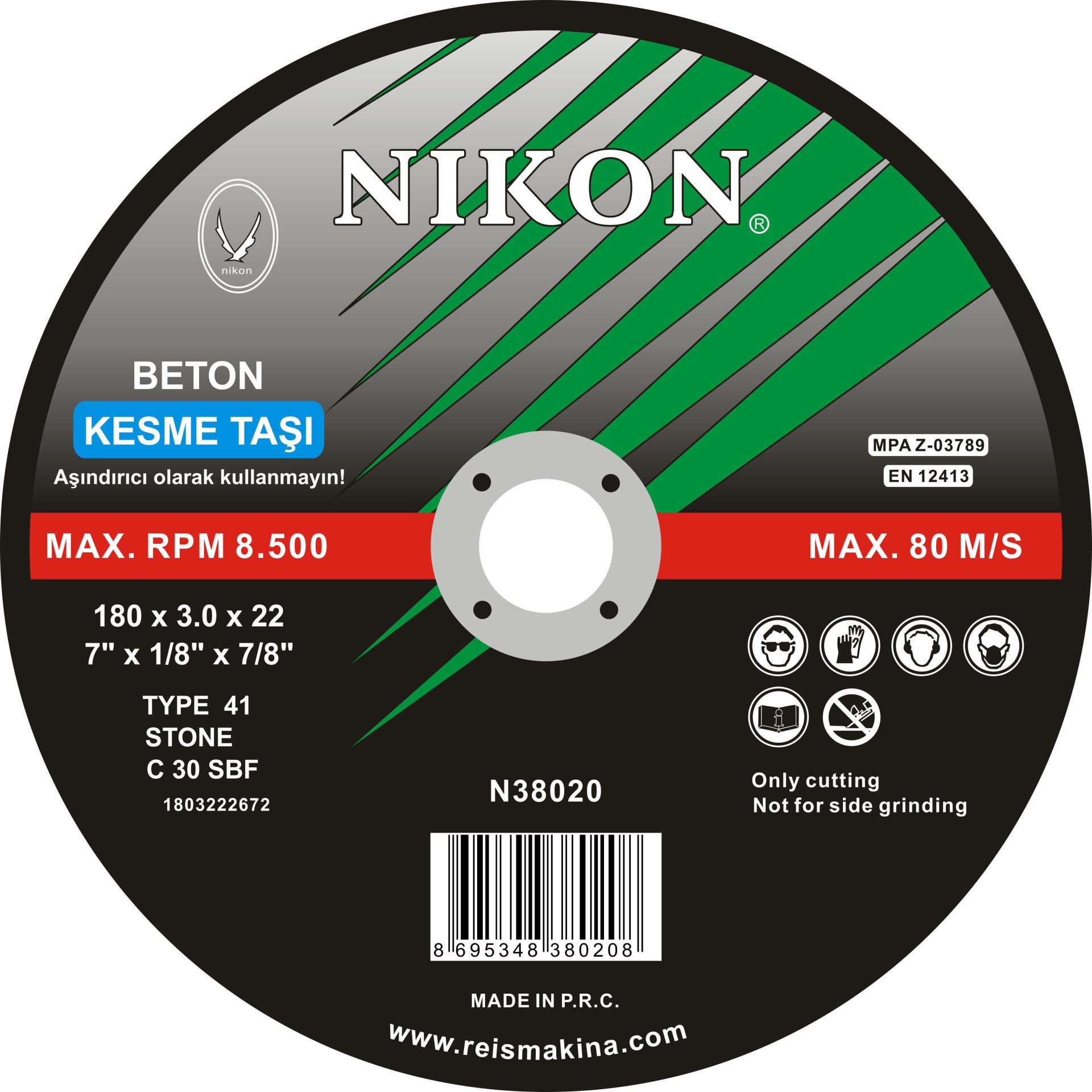 NIKON N38018 BETON FLEX KESME TAŞI