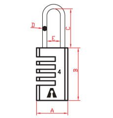 DURAKILIT DK111 4 SIFRELI PIRINC ASMA KİLİT
