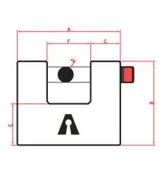 DURAKİLİT DK-6195 - 95MM. YANDAN AÇMA ASMA KİLİT