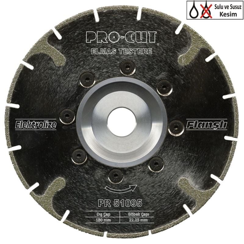 PRO-CUT 51095 180 ECF FLANŞLI ELMAS TESTERE